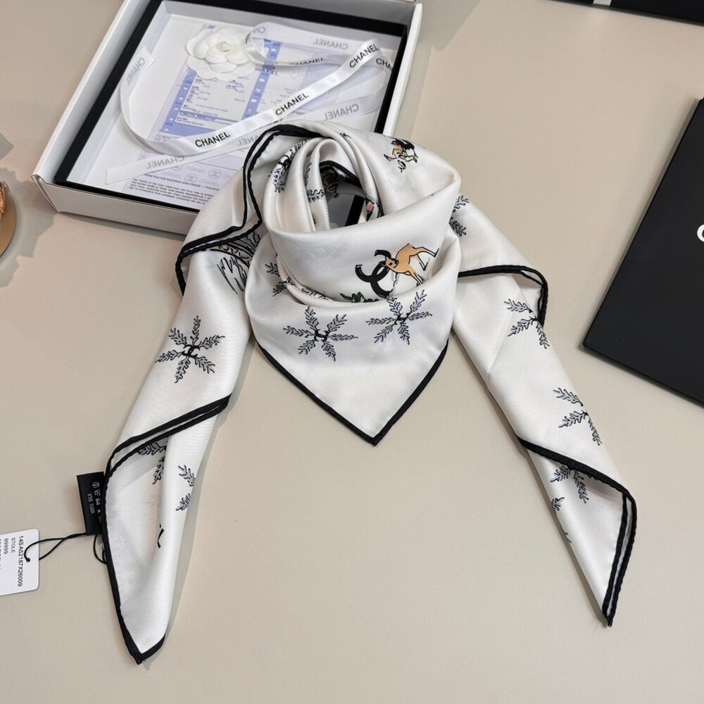 Chanel Silk Scarf - Picture 7 of 8